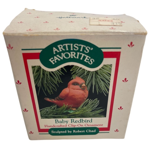 Hallmark 1988 Baby Redbird Cardinal Red Bird Clip-on Christmas Ornament In Box - Picture 2 of 3